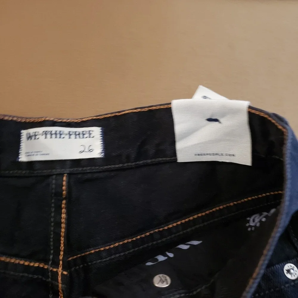 Free People Ghost Town High‎ Rise Long Short Size 26 NWT